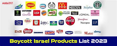 boycott israel list.